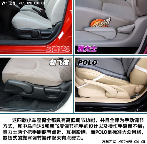四款精品两厢小型车对比--空间座椅篇 汽车之家